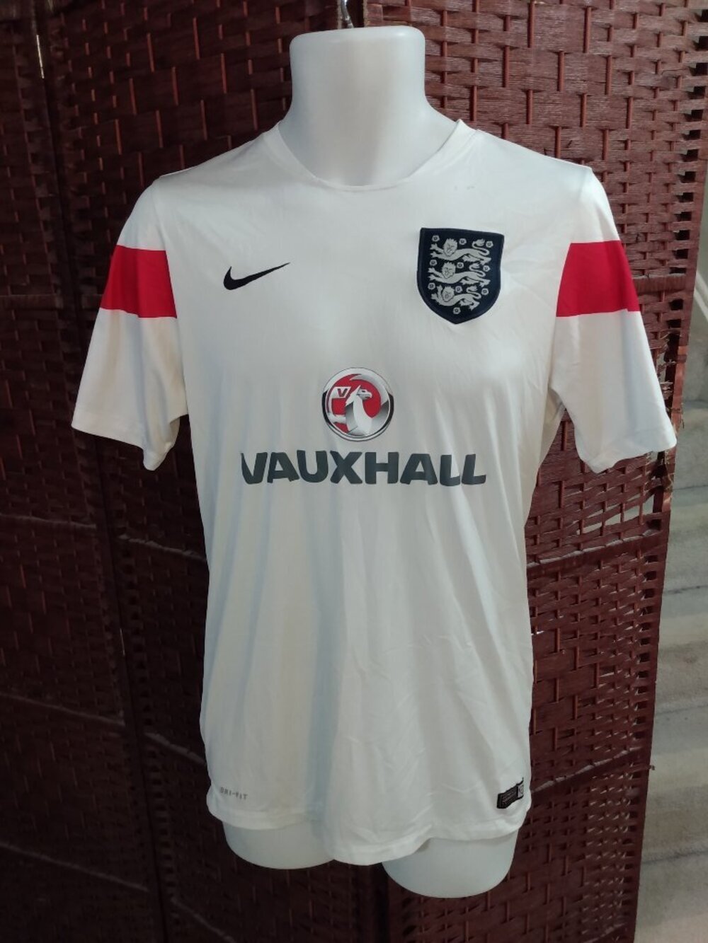 Nike England Soccer Jersey Medium Training Vauxhall Football